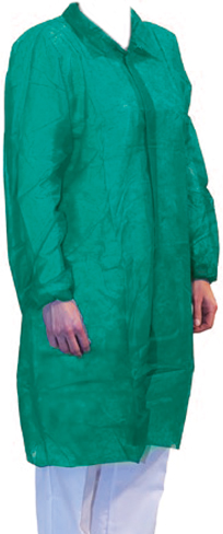 Veste visiteur velcro vert 5x10p. L-XXL