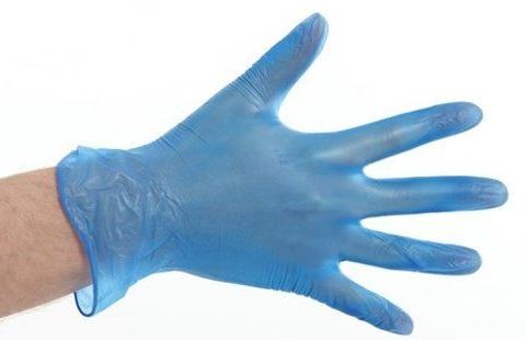 Handschoen vinyl 5g - blauw - 10x100